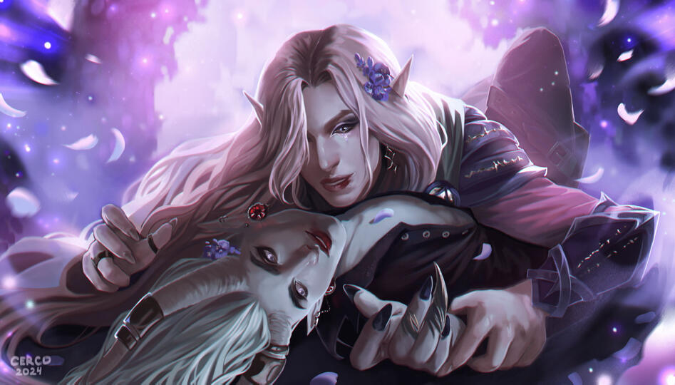 Chest up example (abstract background)